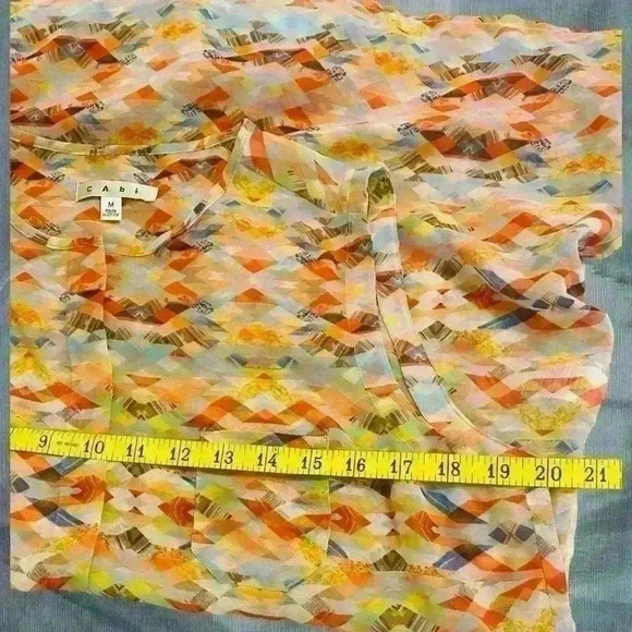 CAbi long sheer medium Avery Tunic colorful southwestern design - Picture 6 of 8